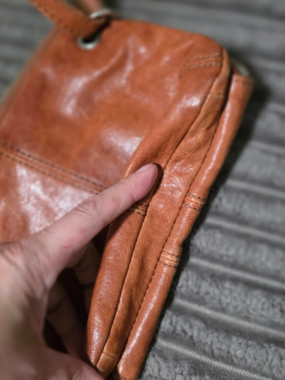 Fossil Brown Leather Crossbody Bag